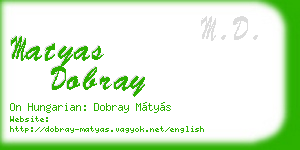 matyas dobray business card